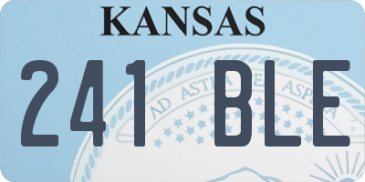 KS license plate 241BLE