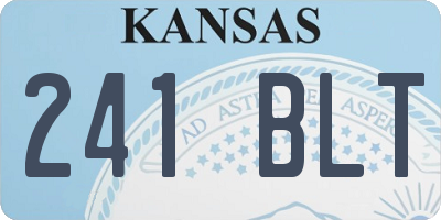 KS license plate 241BLT
