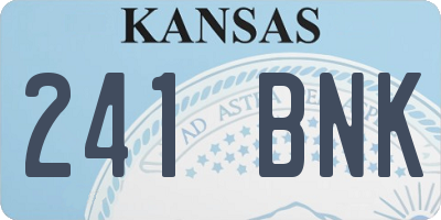 KS license plate 241BNK