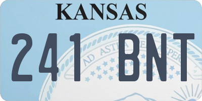 KS license plate 241BNT