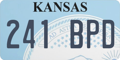 KS license plate 241BPD