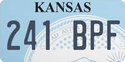KS license plate 241BPF
