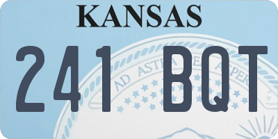 KS license plate 241BQT