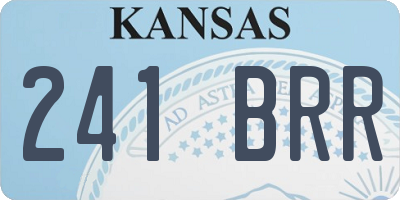 KS license plate 241BRR