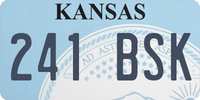 KS license plate 241BSK