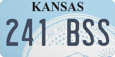 KS license plate 241BSS