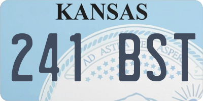 KS license plate 241BST