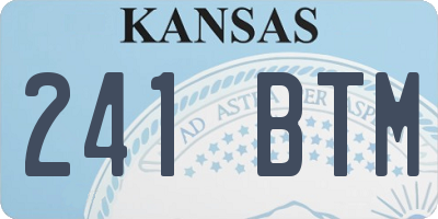 KS license plate 241BTM