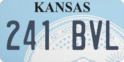 KS license plate 241BVL
