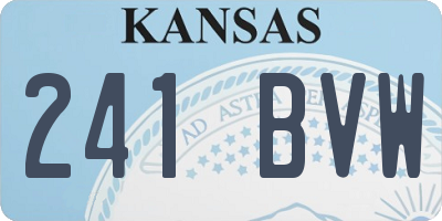 KS license plate 241BVW