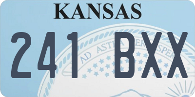 KS license plate 241BXX
