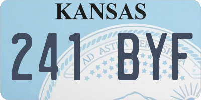 KS license plate 241BYF