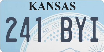 KS license plate 241BYI
