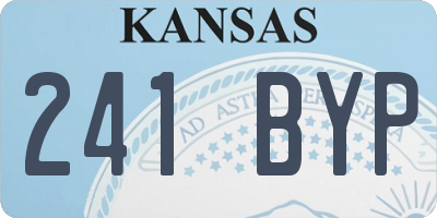 KS license plate 241BYP
