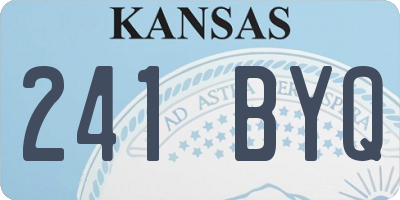 KS license plate 241BYQ