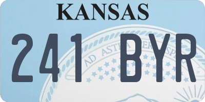 KS license plate 241BYR