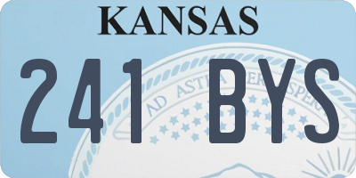 KS license plate 241BYS