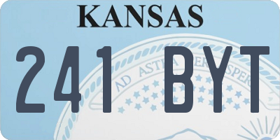 KS license plate 241BYT