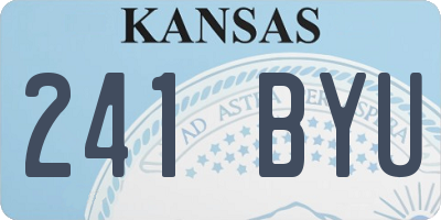 KS license plate 241BYU