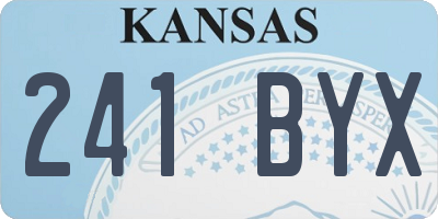 KS license plate 241BYX