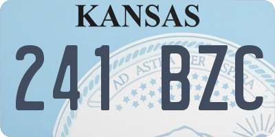 KS license plate 241BZC