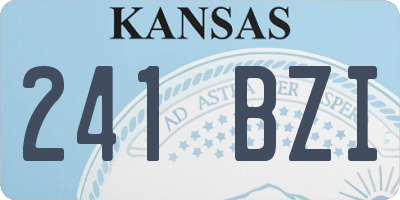 KS license plate 241BZI