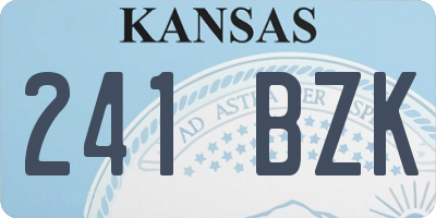 KS license plate 241BZK