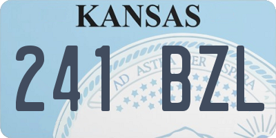 KS license plate 241BZL