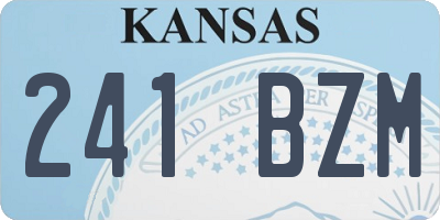 KS license plate 241BZM
