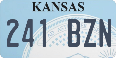 KS license plate 241BZN
