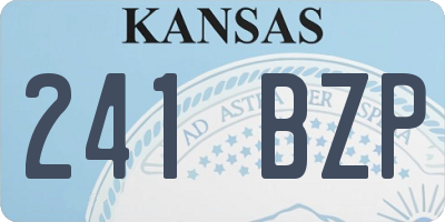 KS license plate 241BZP