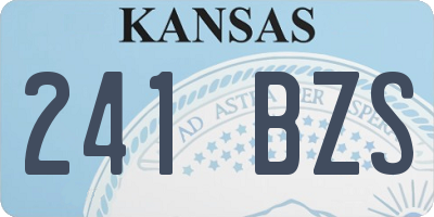 KS license plate 241BZS