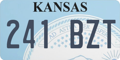 KS license plate 241BZT