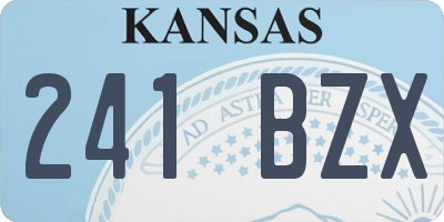 KS license plate 241BZX
