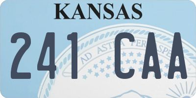 KS license plate 241CAA