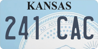 KS license plate 241CAC