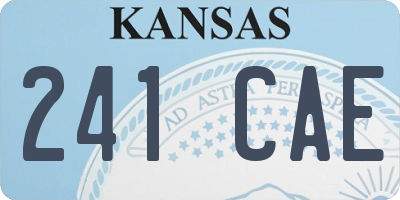 KS license plate 241CAE