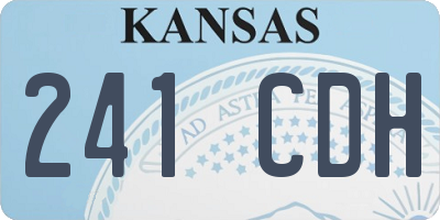 KS license plate 241CDH