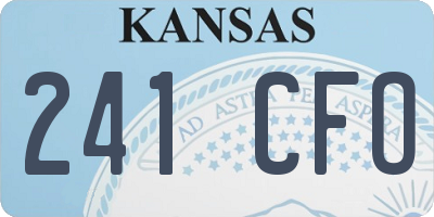 KS license plate 241CFO