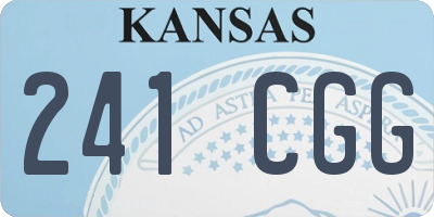 KS license plate 241CGG