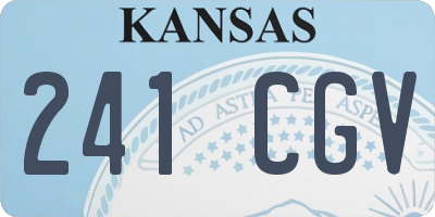 KS license plate 241CGV
