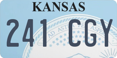 KS license plate 241CGY