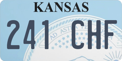 KS license plate 241CHF