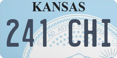 KS license plate 241CHI