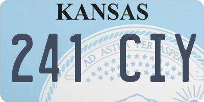 KS license plate 241CIY