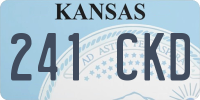 KS license plate 241CKD