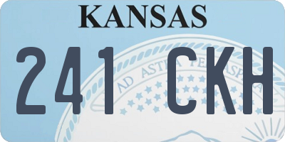 KS license plate 241CKH