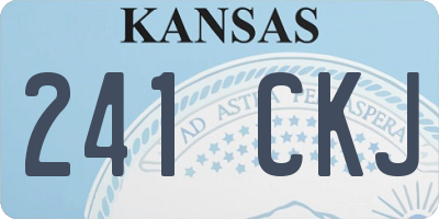 KS license plate 241CKJ