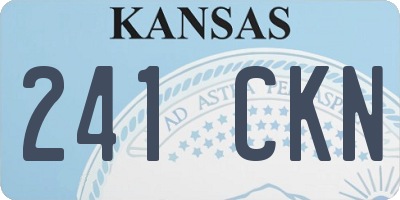 KS license plate 241CKN