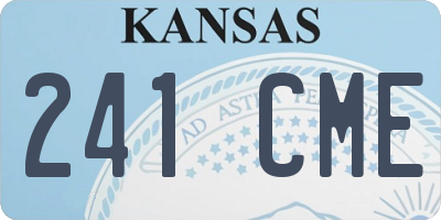 KS license plate 241CME